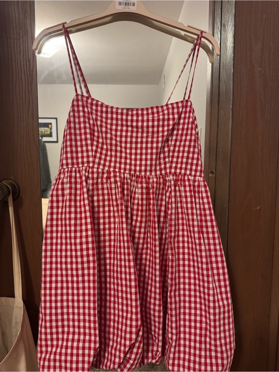 Abercrombie & Fitch Dresses & Skirts - Abercrombie & Fitch Red and White Gingham Mini Dress with Spaghetti Straps